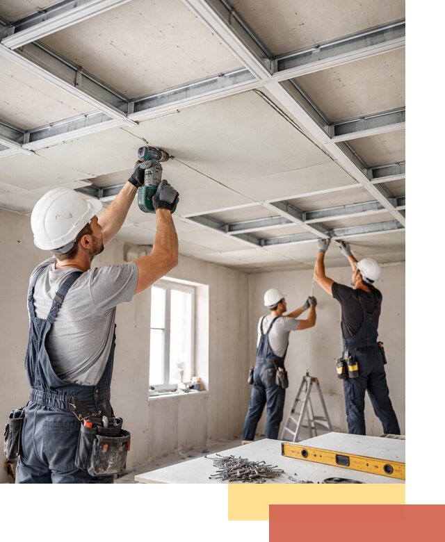 Кессонный потолок из гипсокартона под ключ в Новокузнецке