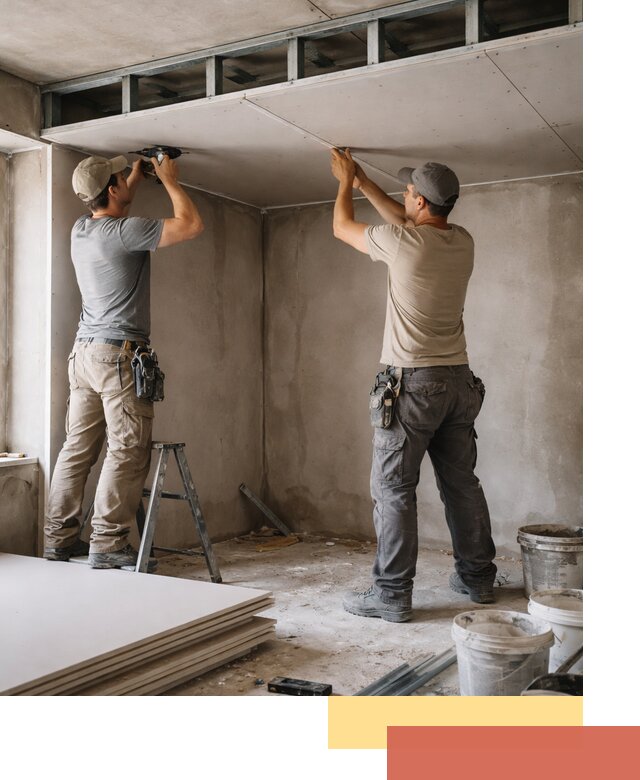 Короб из гипсокартона на потолке под ключ в Новокузнецке