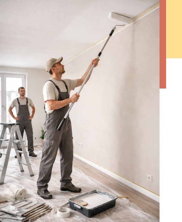 Покраска потолка из гипсокартона в Новокузнецке от 4623 руб./м2 — услуги под ключ | ОТДЕЛОЧНИК-Нвк