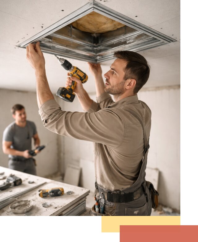 Монтаж люка в потолок из ГКЛ в Новокузнецке