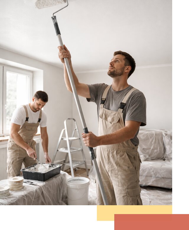 Покраска потолка водоэмульсионной краской в Новокузнецке