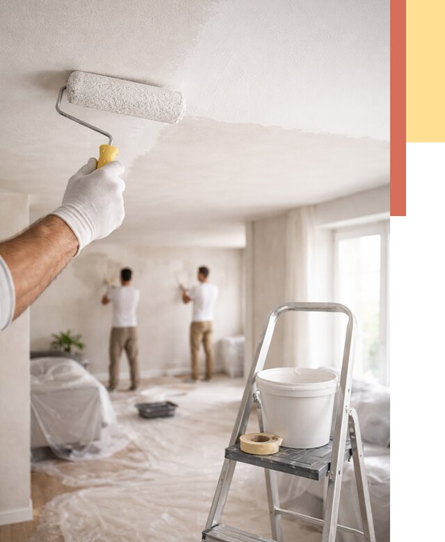 Покраска потолка акриловой краской в Новокузнецке от 2569 руб. | ОТДЕЛОЧНИК-Нвк