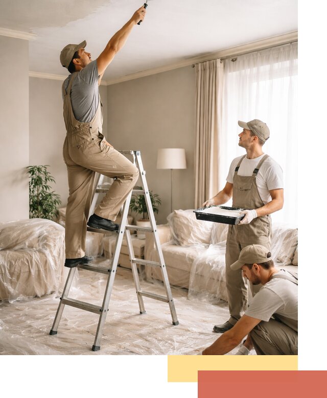 Покраска потолков акриловой краской в Новокузнецке качественно и быстро