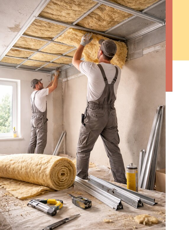 Утепление потолка в Новокузнецке от 7397 руб/м2 — недорого, быстро, под ключ | ОТДЕЛОЧНИК-Нвк