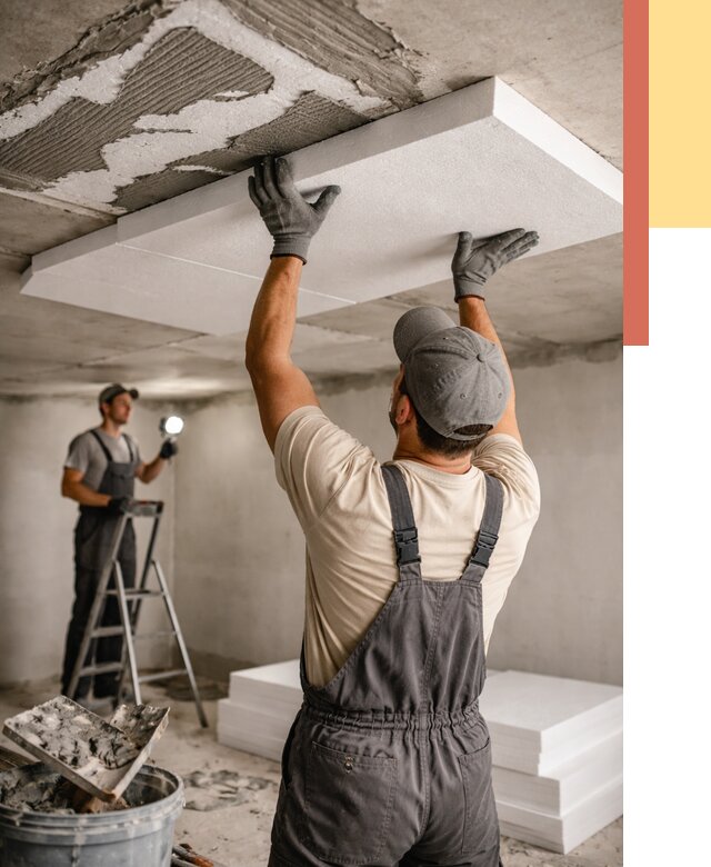 Утепление потолка пенопластом в Новокузнецке от 4623 руб/м2 — недорого и быстро | ОТДЕЛОЧНИК-Нвк