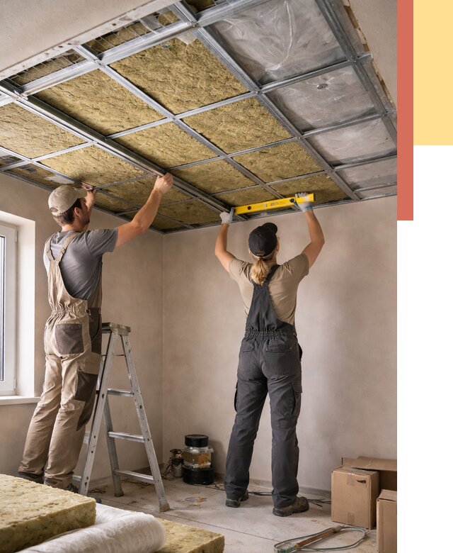 Шумоизоляция потолка в Новокузнецке от 1284 руб. под ключ — услуги ОТДЕЛОЧНИК-Нвк